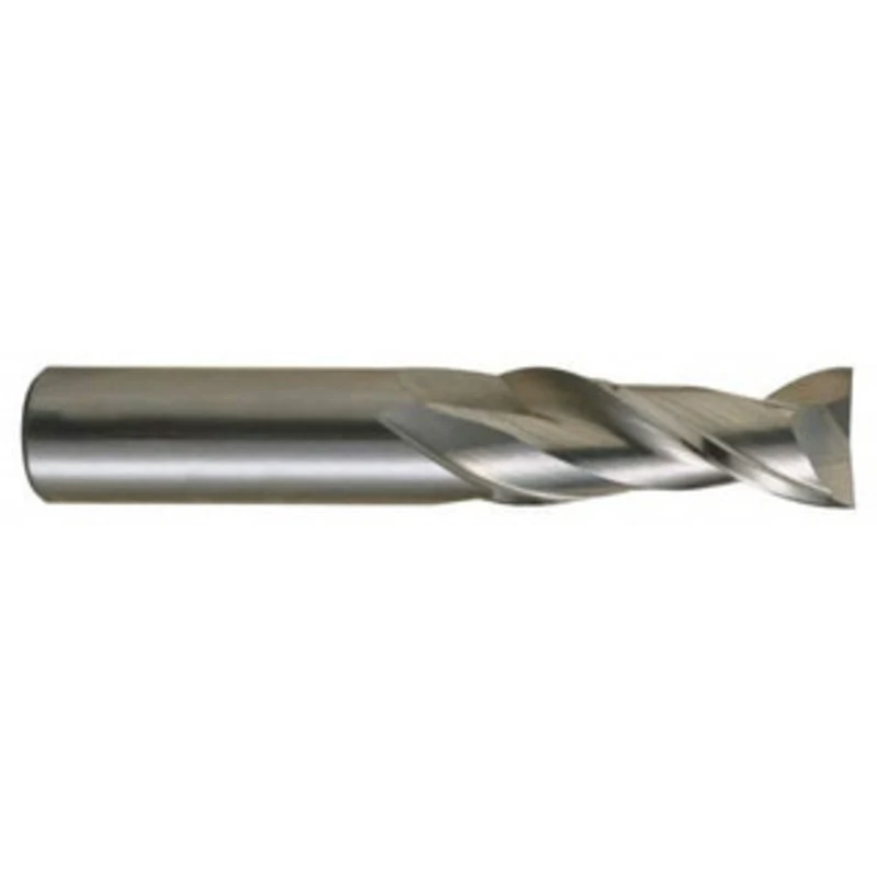 OSG 9/32, 13/16 LOC, 5/16 Shank Diam, 2-1/2 OAL, 2 Flute, Solid Carbide Square End Mill Single End, Uncoated, Spiral ...